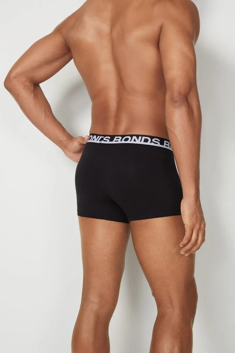 12 X Bonds Mens Everyday Trunks Underwear Black / Navy / Blue