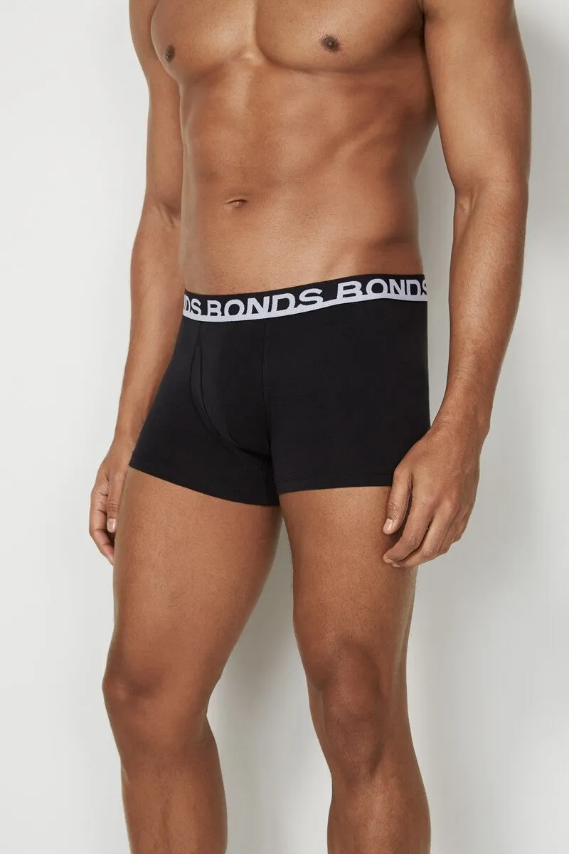 15 X Bonds Mens Everyday Trunks Underwear Black