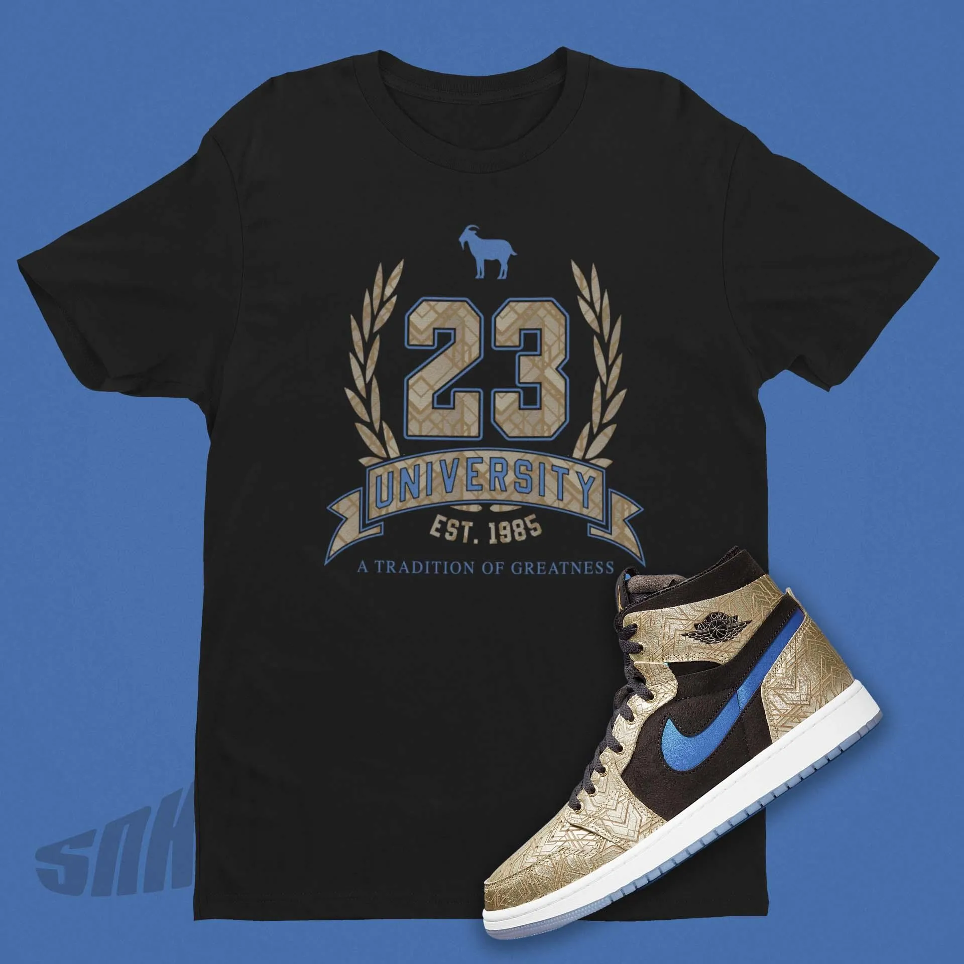 23 University Shirt To Match Jordan 1 Gold Laser