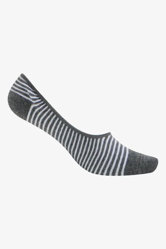 3 Pack Heart Footliners Grey