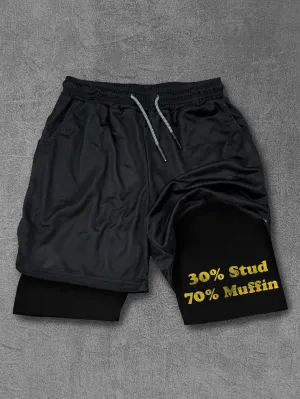 30% Stud 70% Muffin Performance Training Shorts