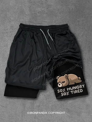 50% Hungry 50% Tired Performance Training Shorts