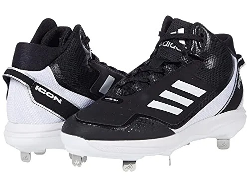 adidas Men's Icon 7 Mid Baseball Shoe, Team Power Red/White/Silver Metallic, 17