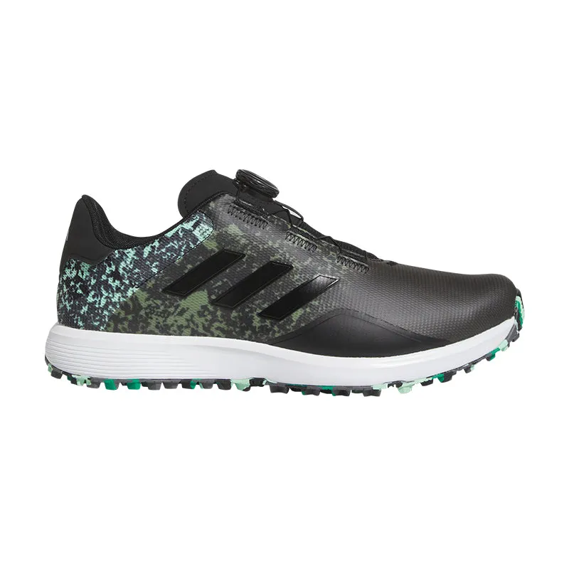 ADIDAS S2G BOA Men's Spikeless Shoes (Black/Black/Green)