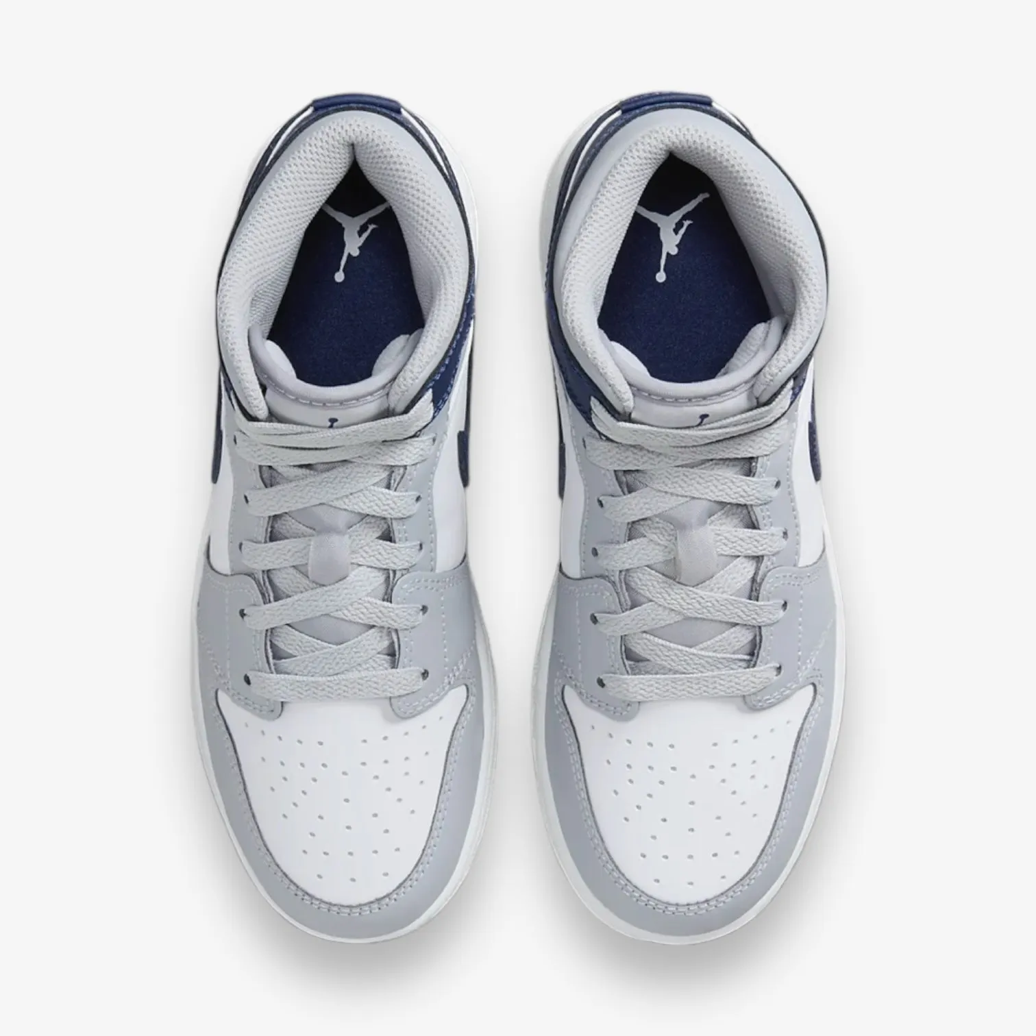 AIR JORDAN 1 MID GS WHITE/MIDNIGHT NAVY-WOLF GREY DQ8423-104