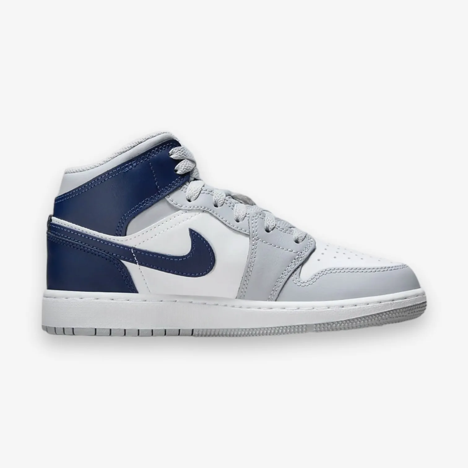 AIR JORDAN 1 MID GS WHITE/MIDNIGHT NAVY-WOLF GREY DQ8423-104