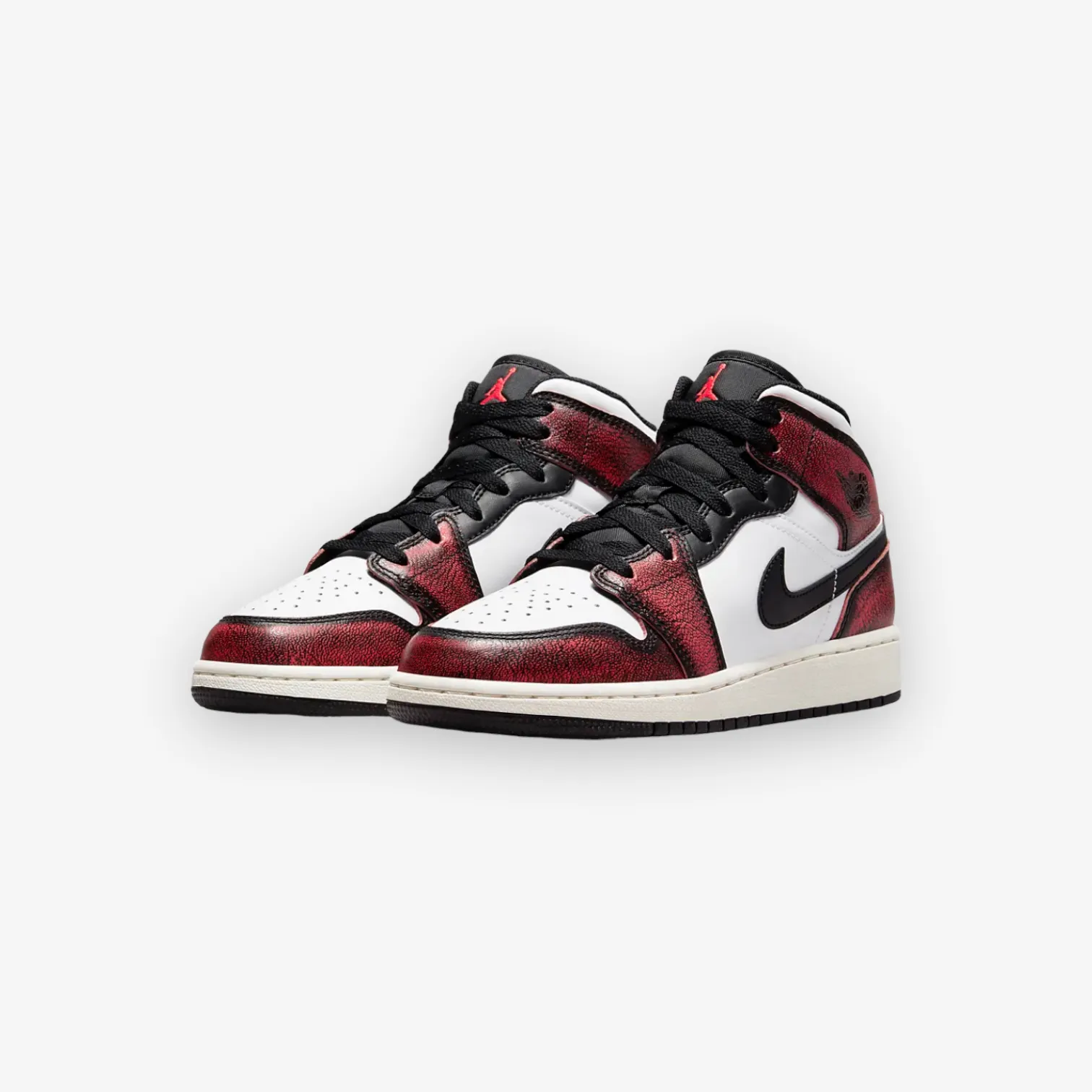 Air Jordan 1 Mid SE GS Black Infrared 23 White Sail FB0568-006