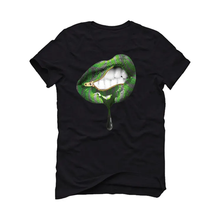 Air Jordan 5 Green Bean Black T-Shirt (LIPS UNSEALED)