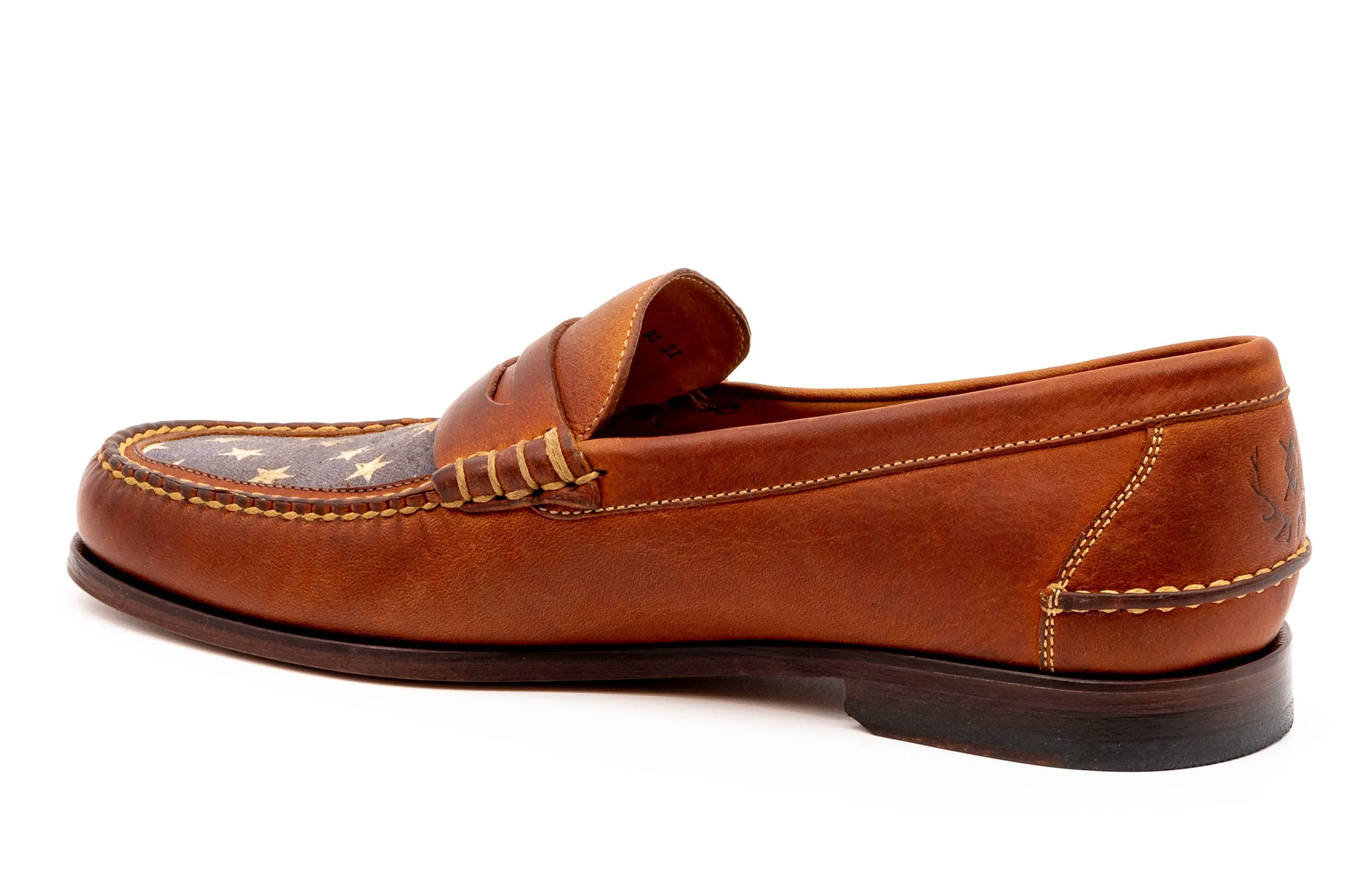 All American Saddle Leather Penny Loafers - Rust