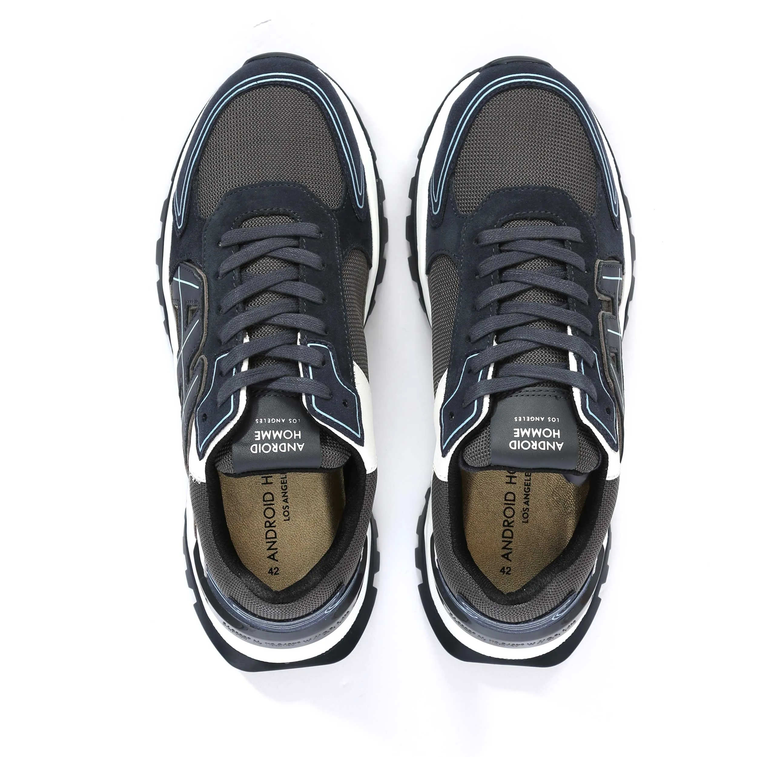 Android Homme AH One Trainer in Navy, Grey & White