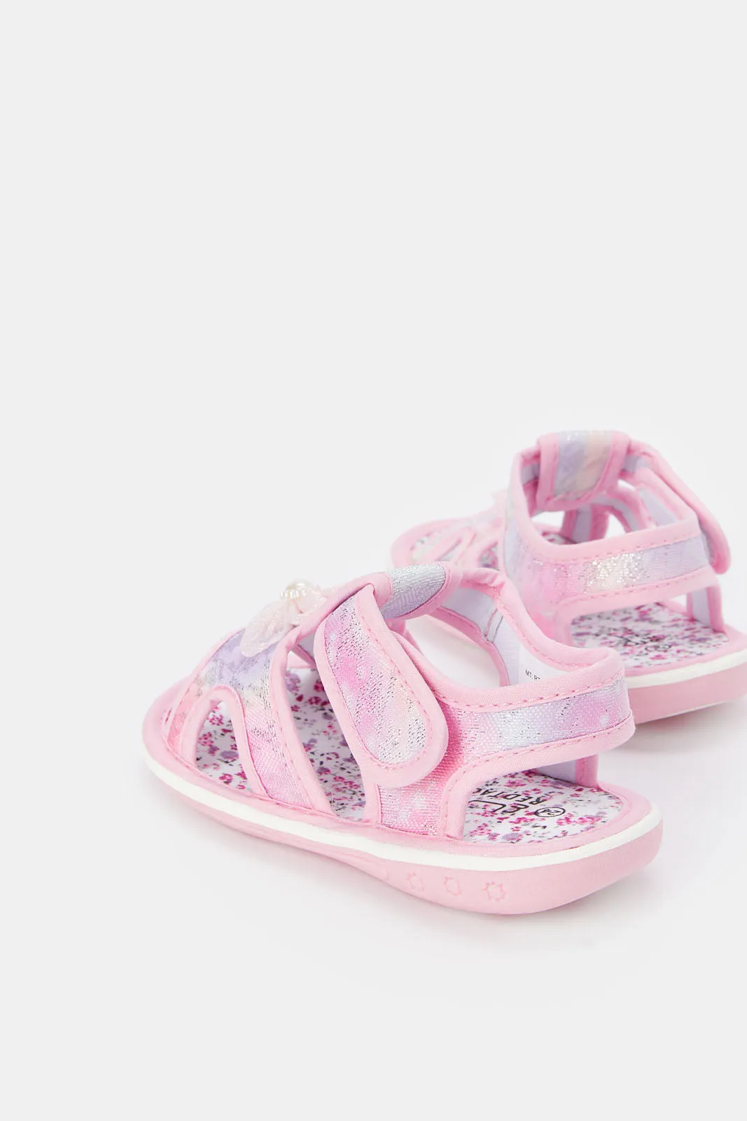 Baby Girls Pink Floral Pump