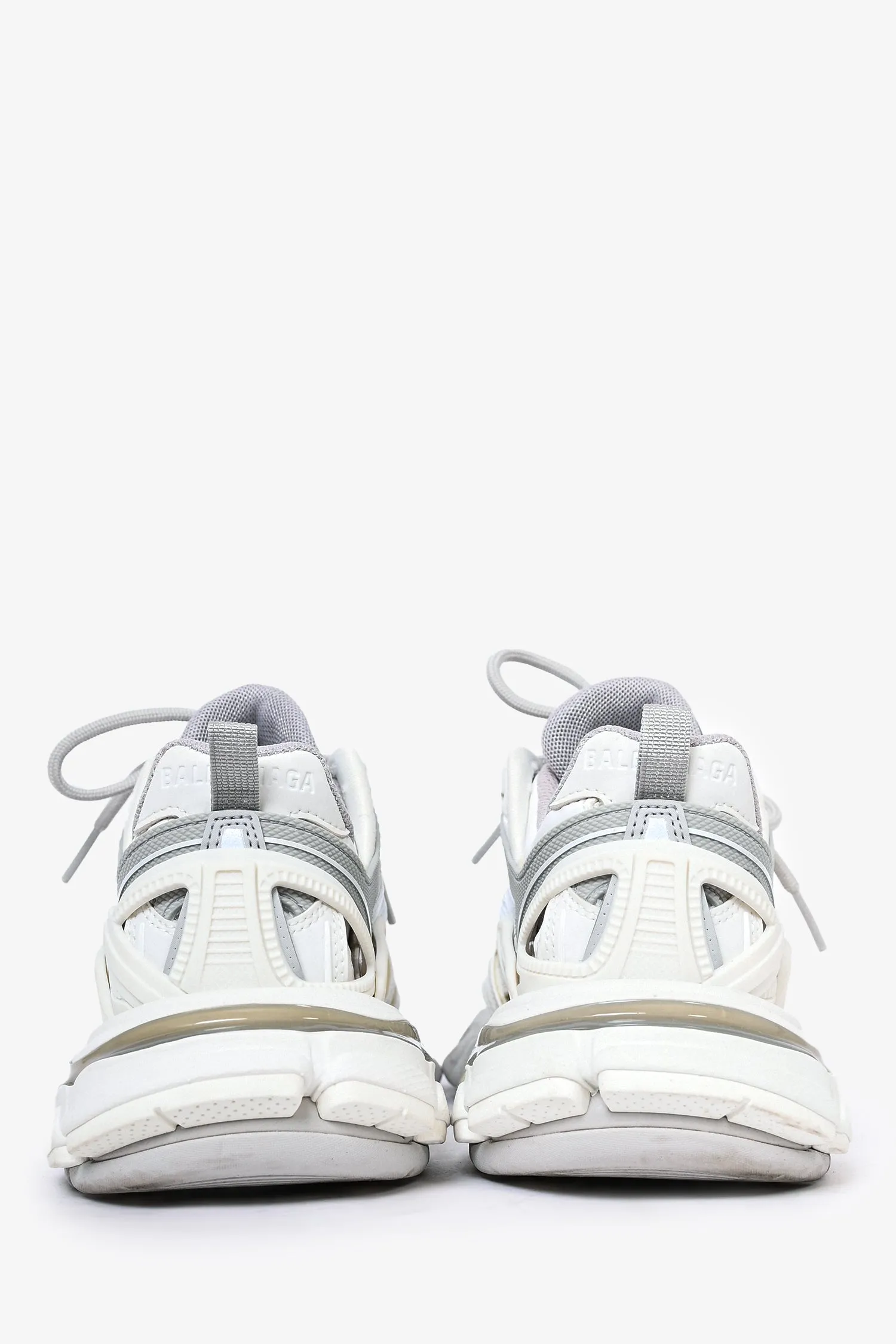 Balenciaga White Leather 'Track 2' Sneakers Size 4