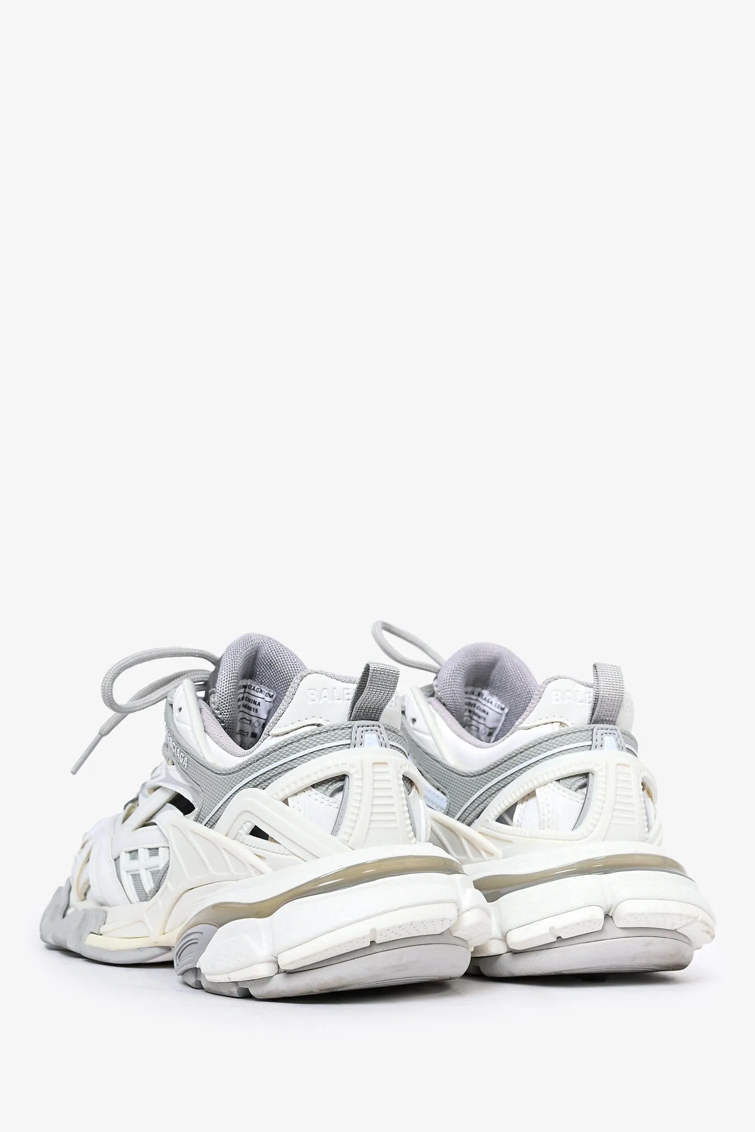 Balenciaga White Leather 'Track 2' Sneakers Size 4