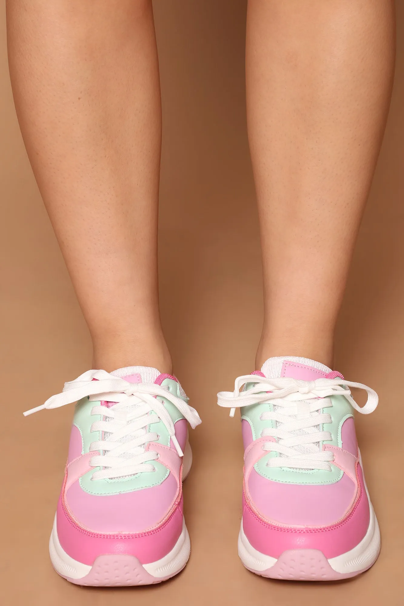 Beat You To It Sneakers - Pink/combo