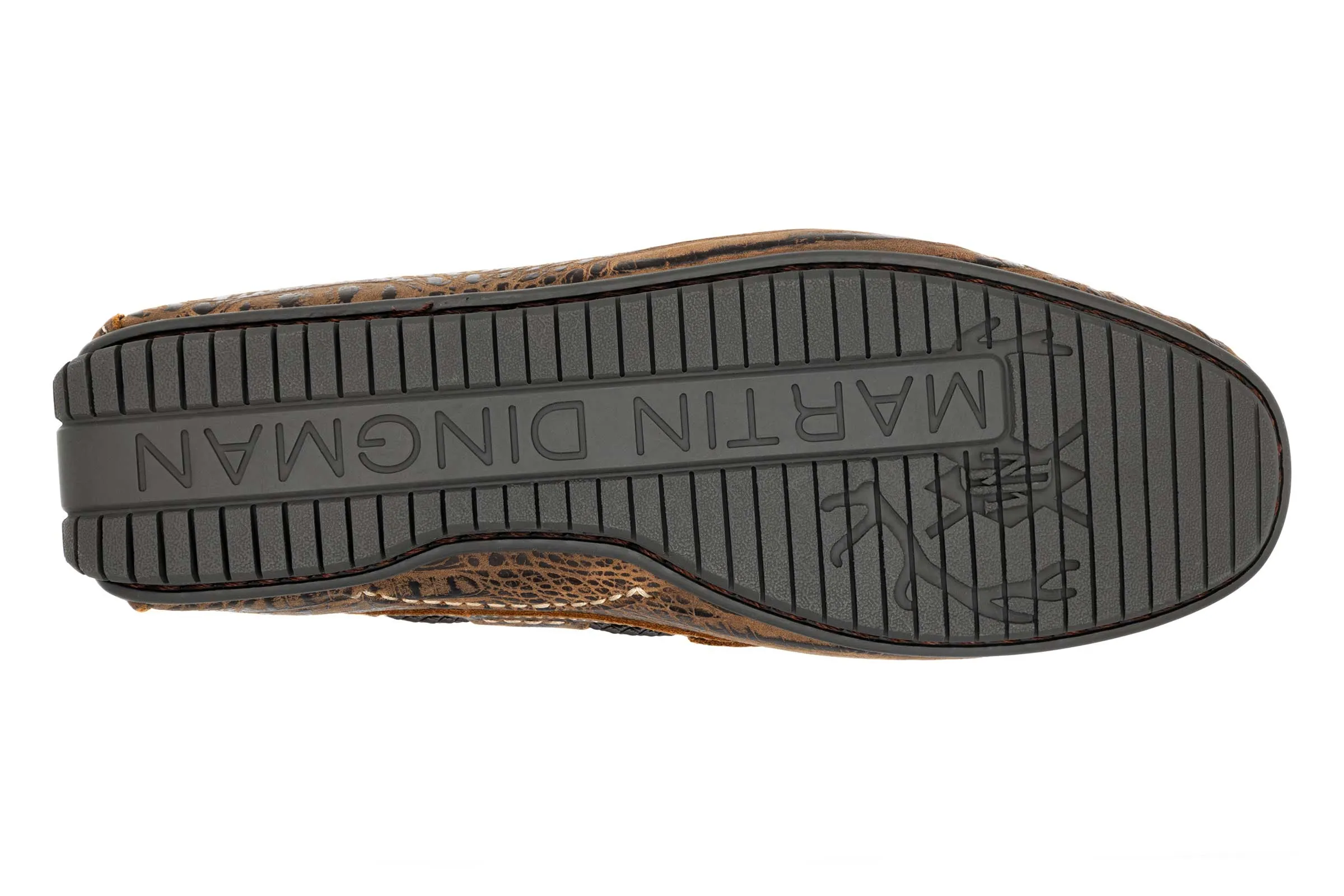 Bermuda Crocodile Grain Braided Bit Loafers - Burnt Pecan