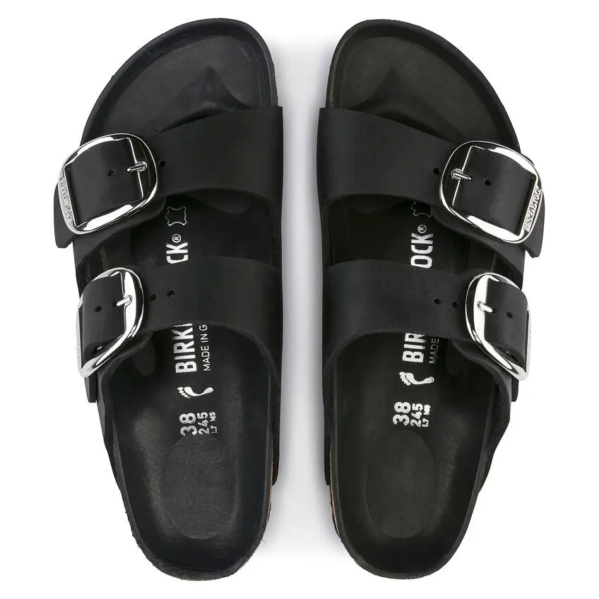 Birkenstock oiled leather arizona big buckle  1011075 black