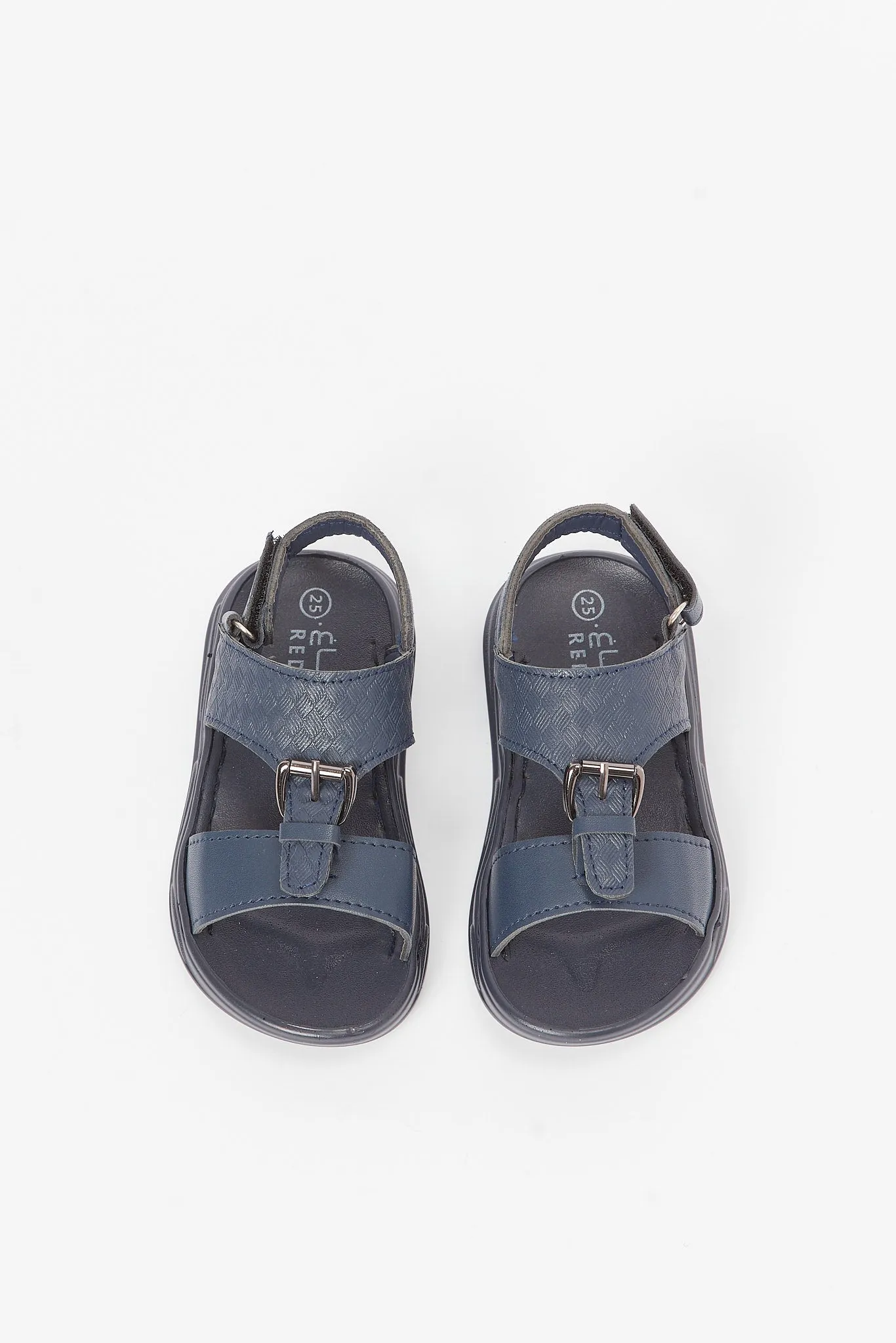 Boys Navy Traditional Sandal With Backstrap