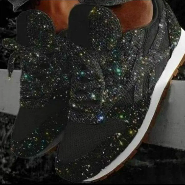 Breathable Platform Sports Shoes with Sponge Sequins for Autumn and Winter, Series 1