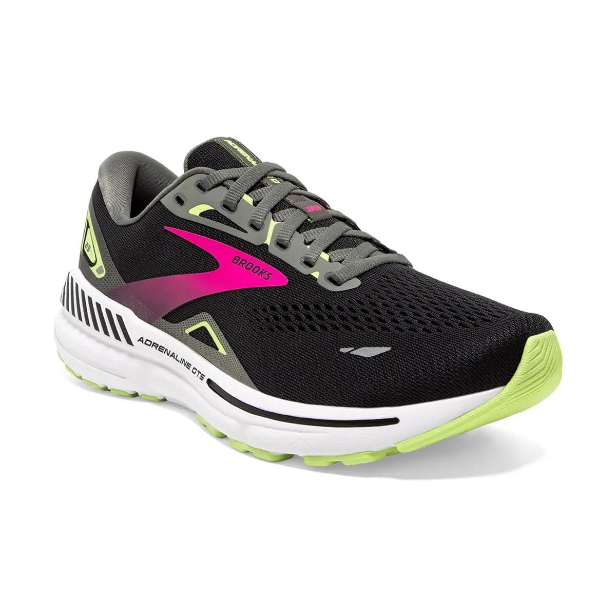 Brooks Adrenaline GTS 23 Womens | Black/gunmetal/sharp Green