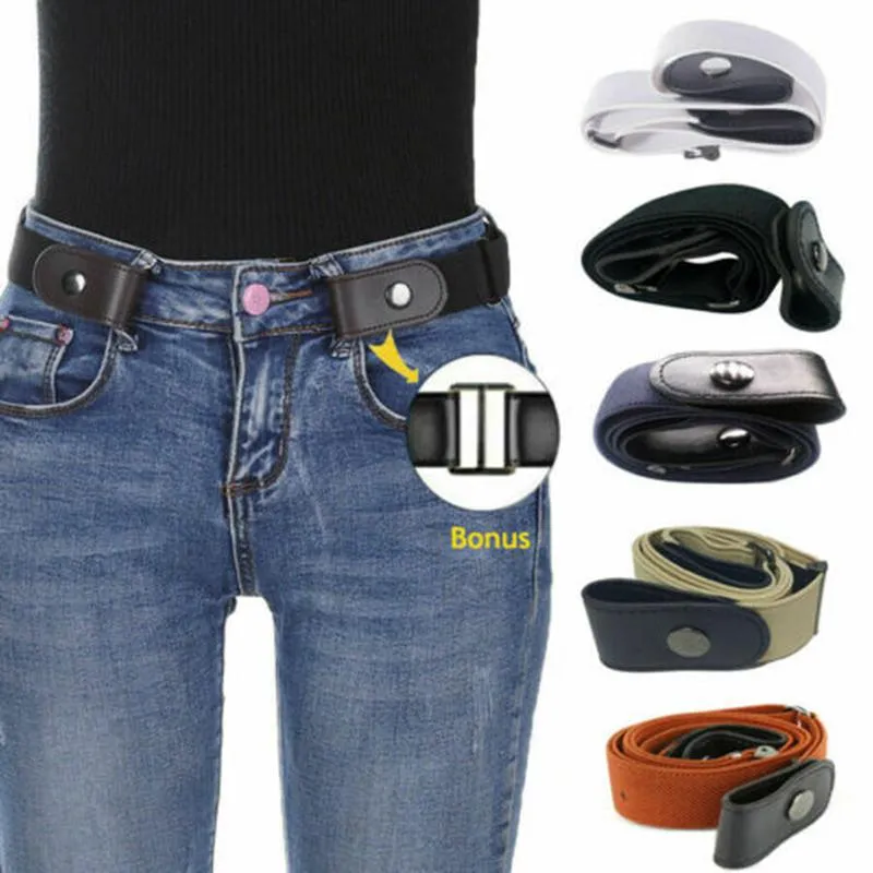 Buckle Free Elastic Belts Women Men Invisible Belt for Jeans No Bulge No Hassle