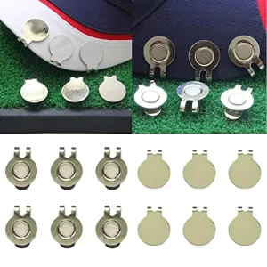 CALANDIS® 6 Pack Magnetic Hat Clips for Metal Golf Ball Marker Training Aid No Magnet