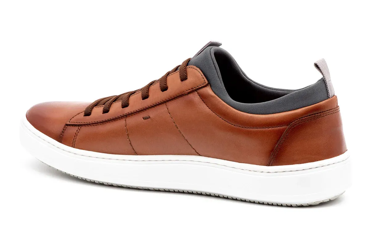 Cameron Hand-Finished Sheep Skin Sneaker in Whiskey by Martin Dingman