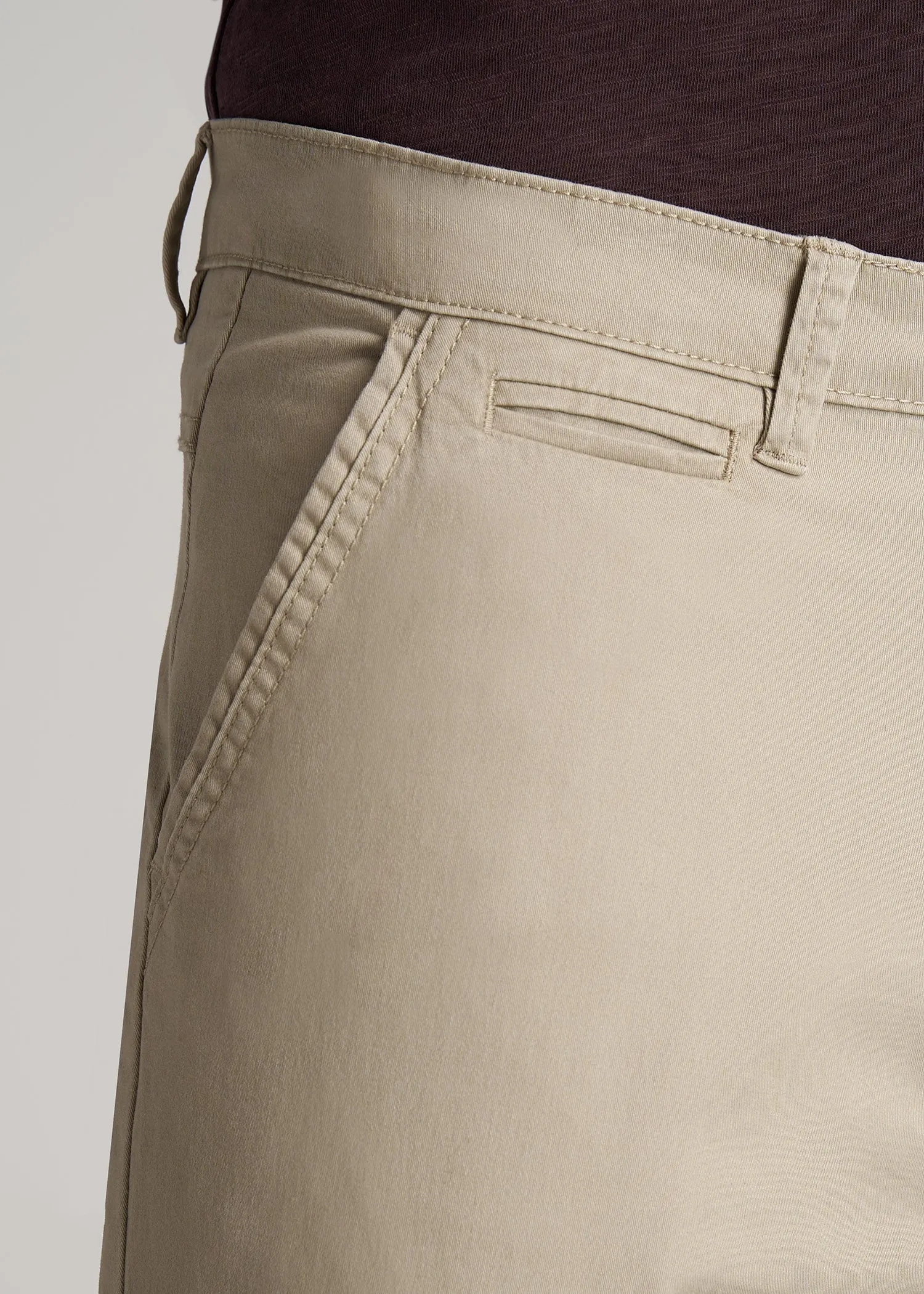 Carman TAPERED Chinos in Desert Khaki - Pants for Tall Men