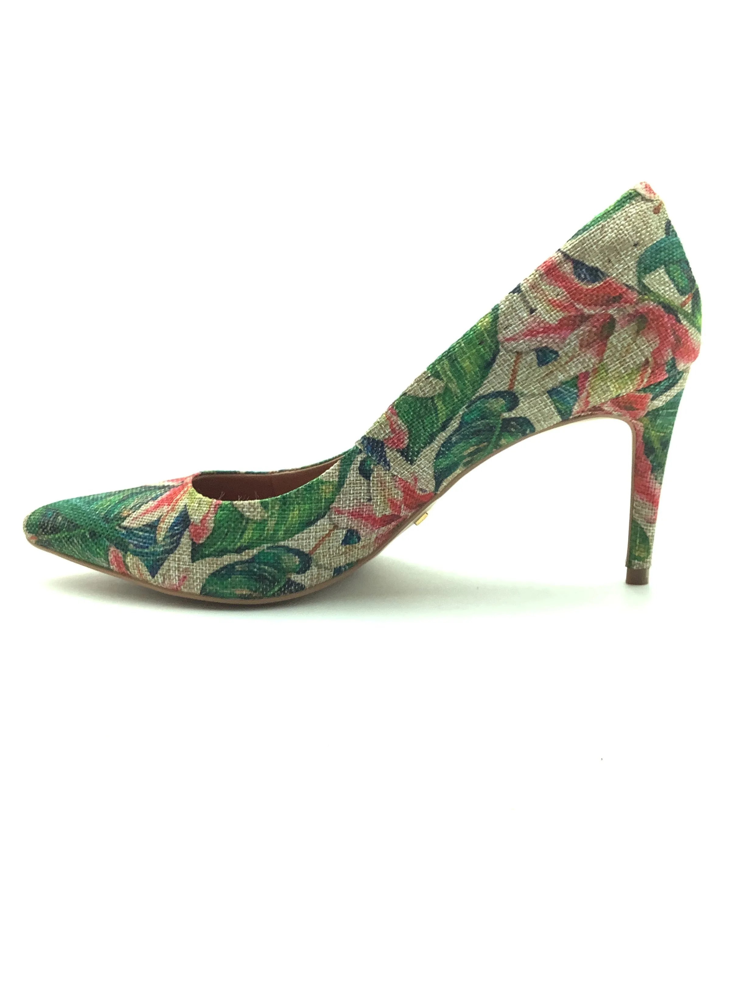 Cecconello Pumps Floral Print Pointed Front From Aruba Size: US 8/ Bra 37