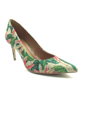 Cecconello Pumps Floral Print Pointed Front From Aruba Size: US 8/ Bra 37