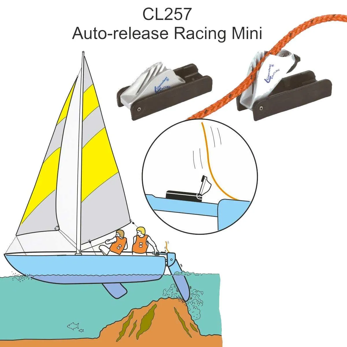 Clamcleat Auto-Release Racing Mini Cleat - CL257