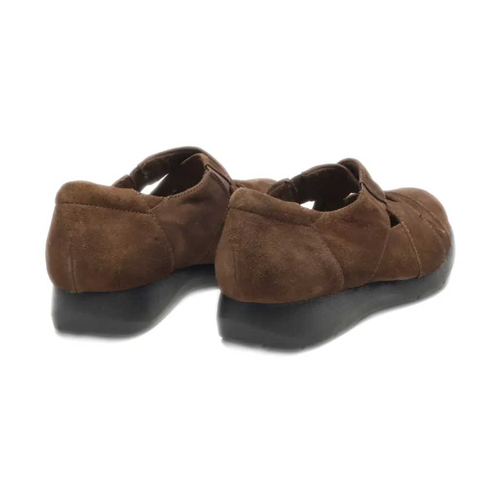 Clarks Janey June Slip Ons Fabric Brown Colour For Women