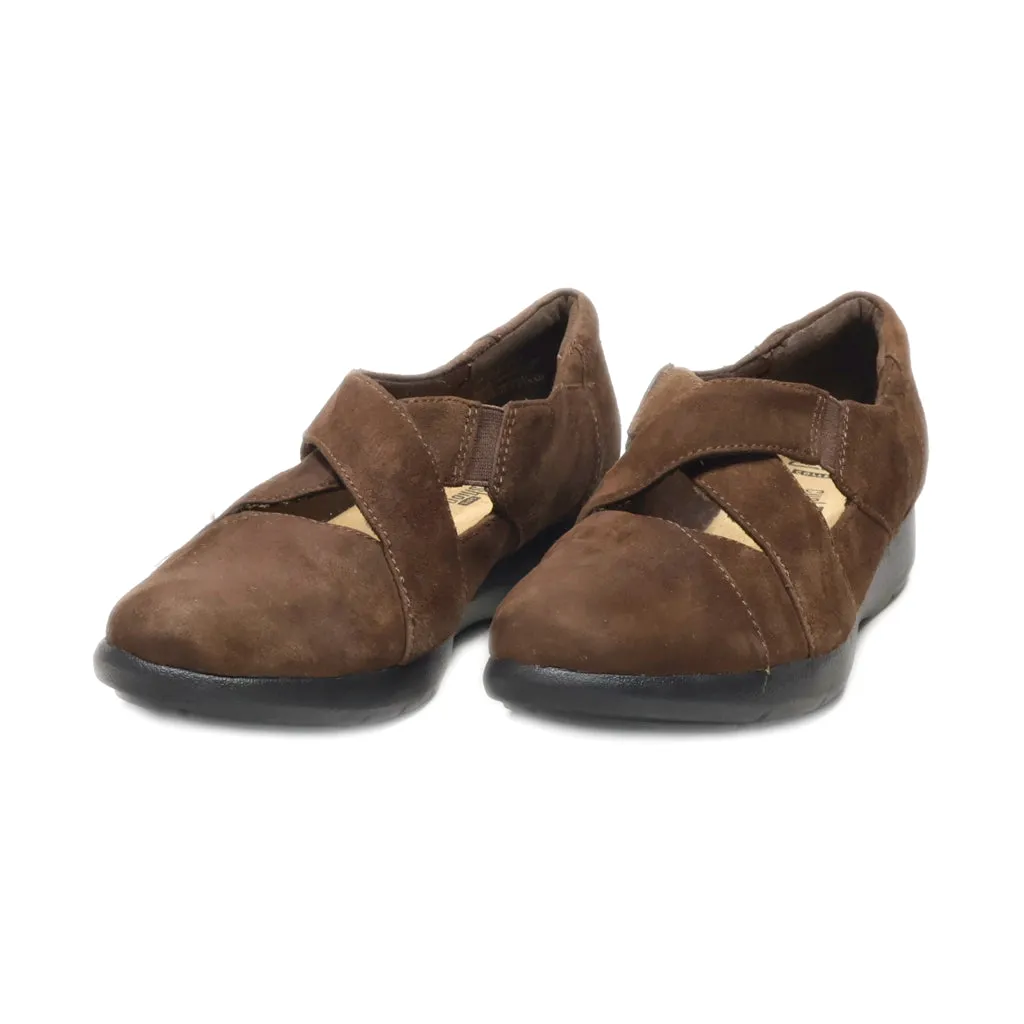 Clarks Janey June Slip Ons Fabric Brown Colour For Women