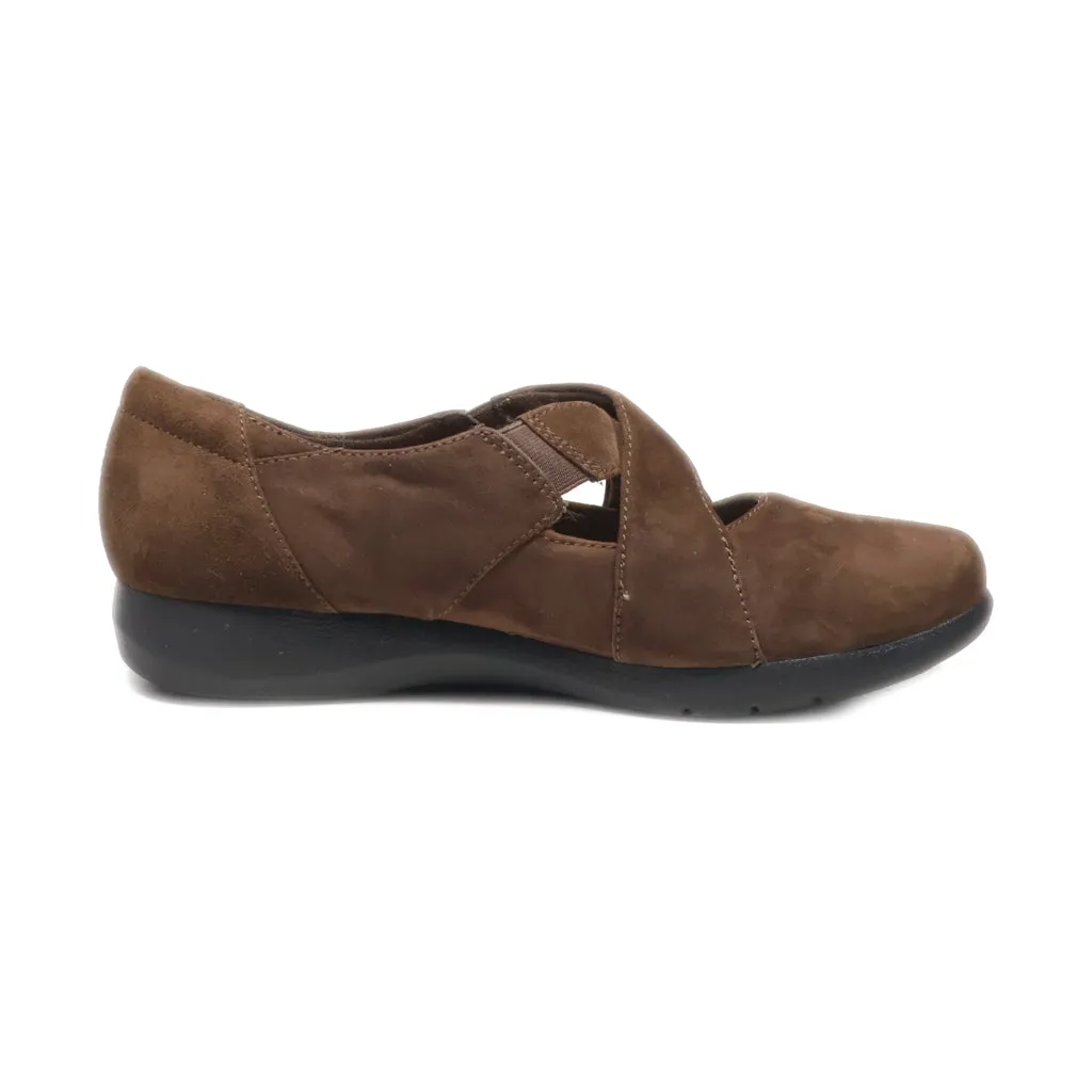 Clarks Janey June Slip Ons Fabric Brown Colour For Women