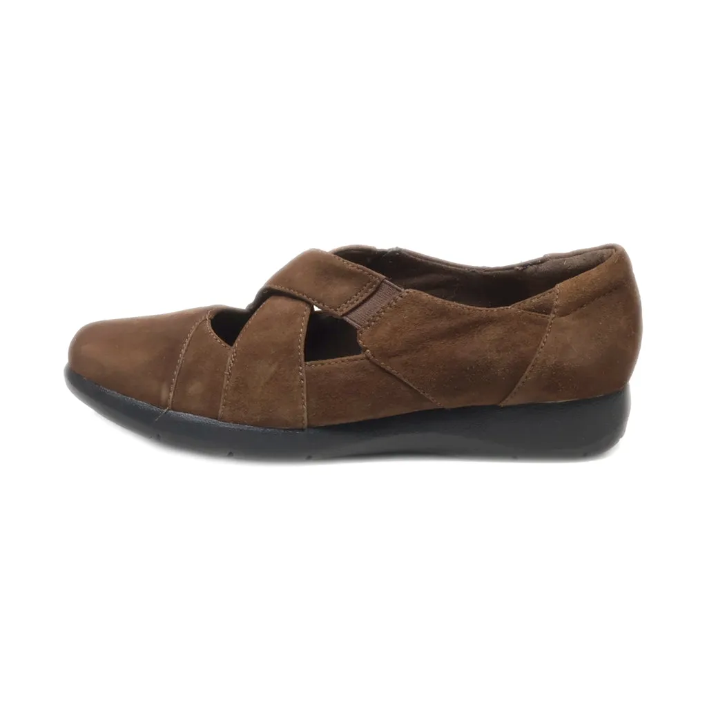 Clarks Janey June Slip Ons Fabric Brown Colour For Women