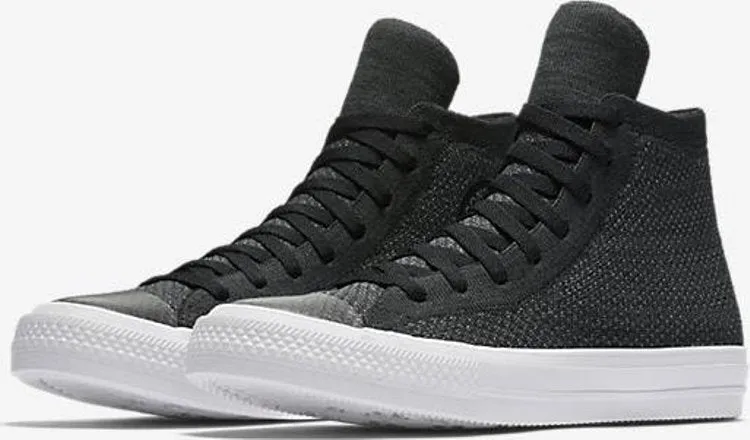 Converse Nike x Chuck Taylor All Star Flyknit Hi Black Sneakers, black