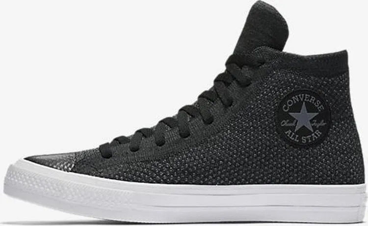 Converse Nike x Chuck Taylor All Star Flyknit Hi Black Sneakers, black