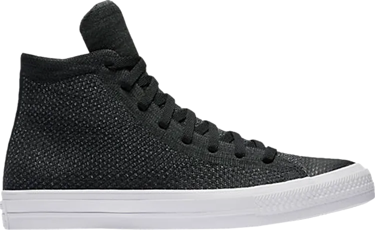 Converse Nike x Chuck Taylor All Star Flyknit Hi Black Sneakers, black