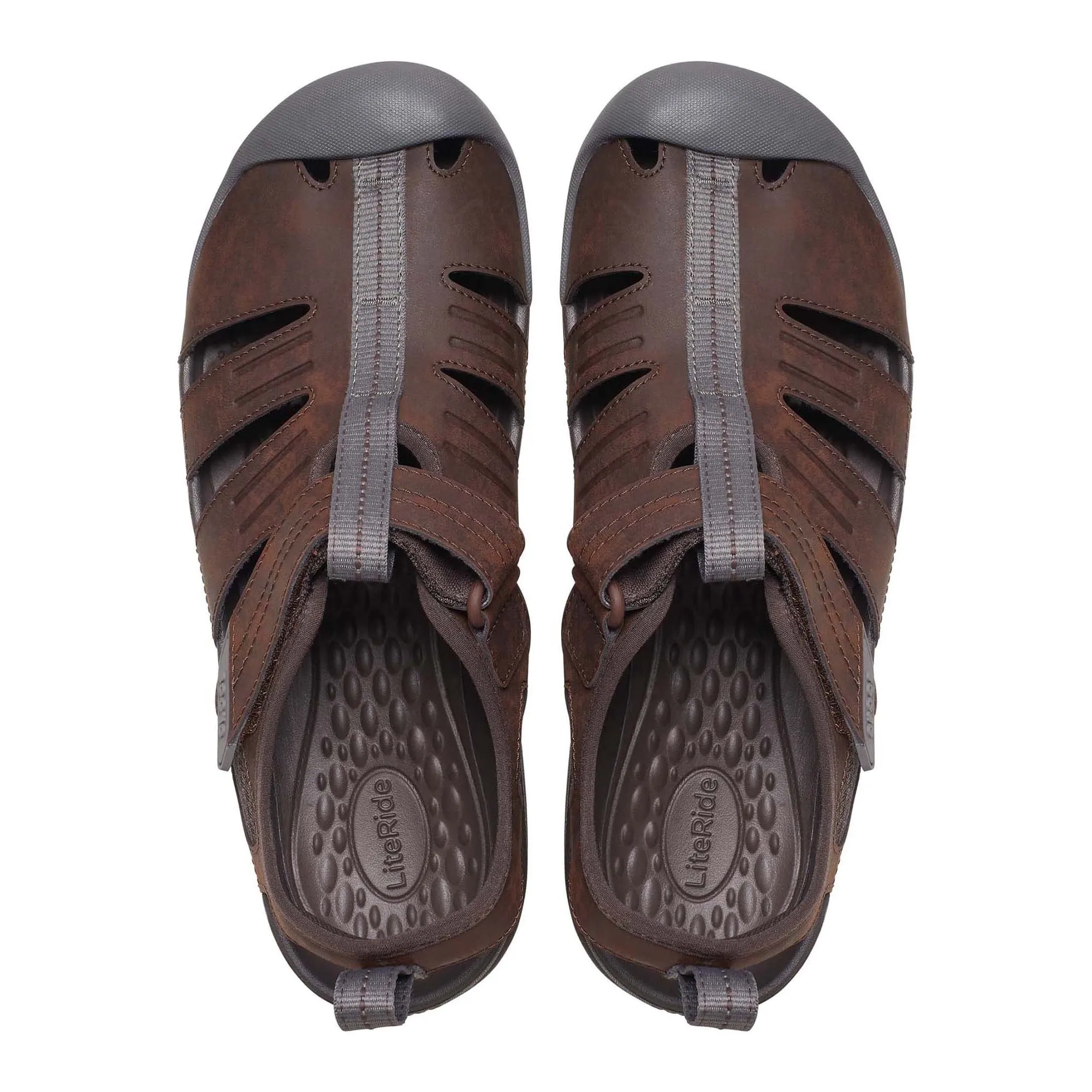 Crocs Mens Yukon Fisherman Sandals, Espresso, Size:13 M - 74% Polyurethane