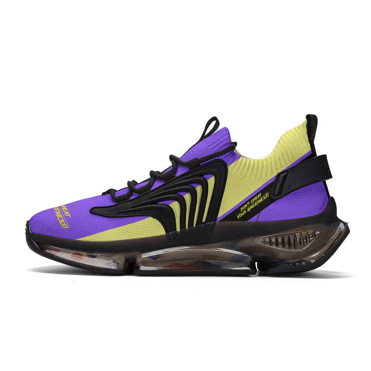 DCYG X2 Purple & Gold Air Max React Sneakers - Black