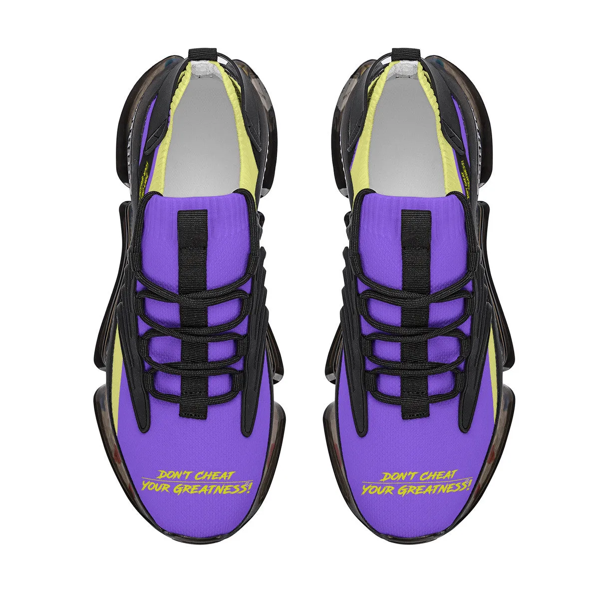 DCYG X2 Purple & Gold Air Max React Sneakers - Black