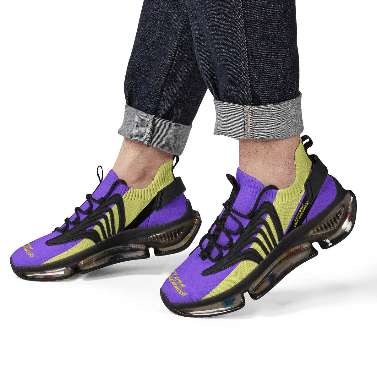 DCYG X2 Purple & Gold Air Max React Sneakers - Black