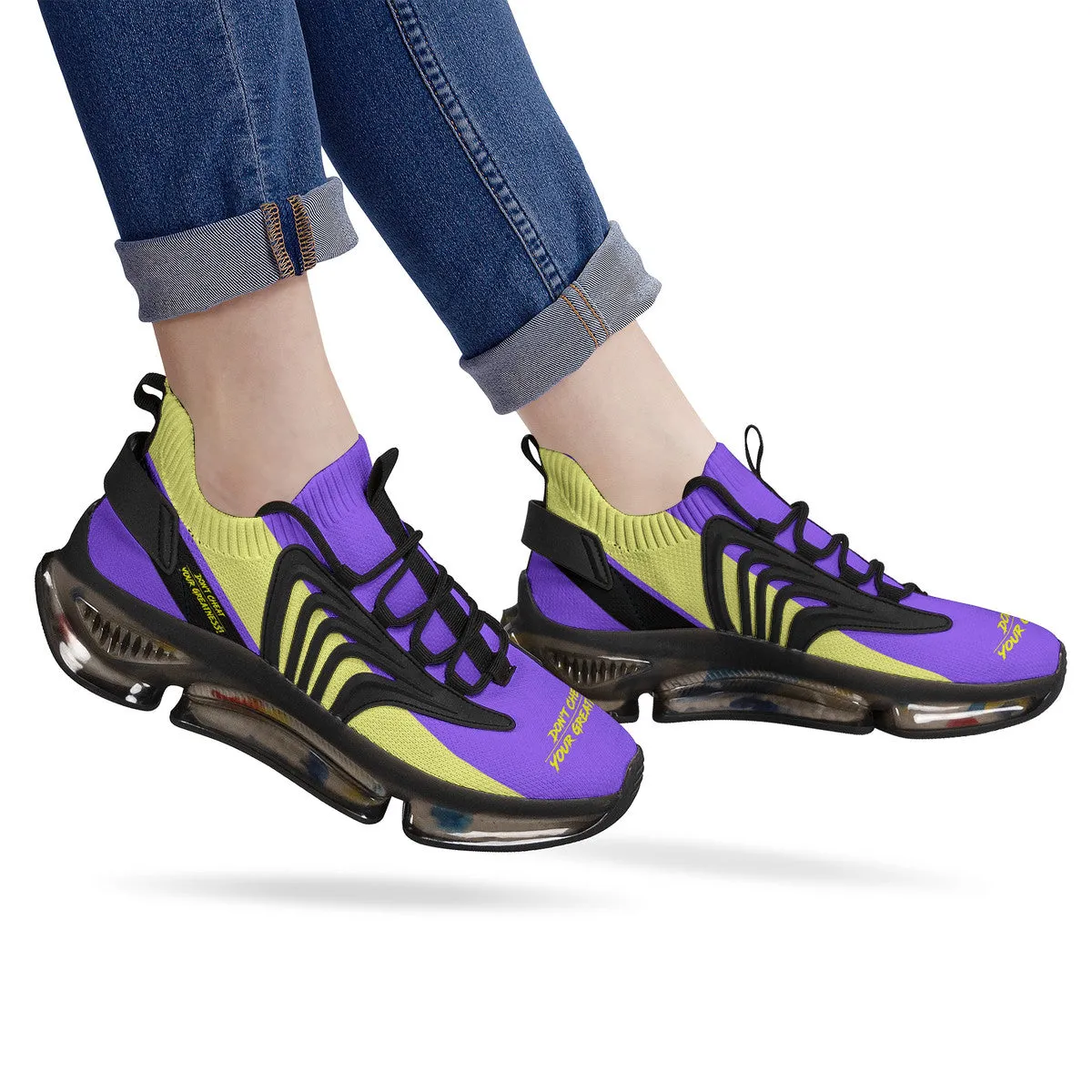 DCYG X2 Purple & Gold Air Max React Sneakers - Black