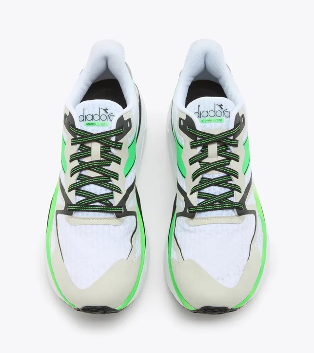 Diadora Men's Atomo V7000- White/Green Fluo/Black (101.179073)