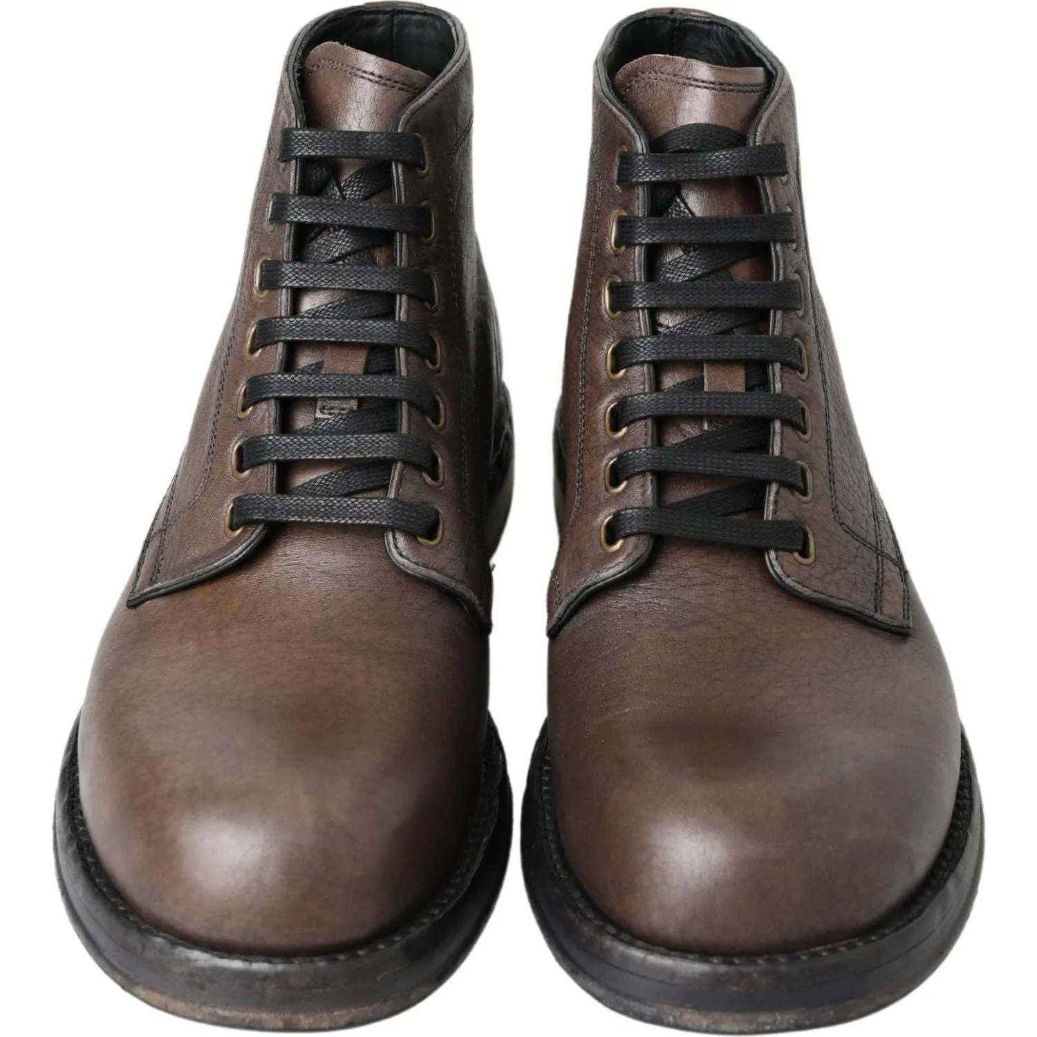 Dolce & Gabbana Elegant Horse Leather Lace-Up Boots