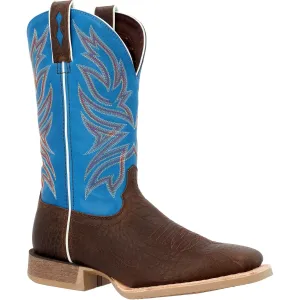 Durango Mens Rebel Pro Bay Brown/Brilliant Blue Leather Cowboy Boots