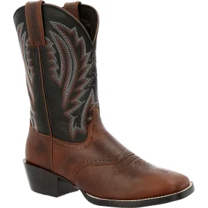 Durango Mens Westward Western Chestnut/Black Onyx Leather Cowboy Boots