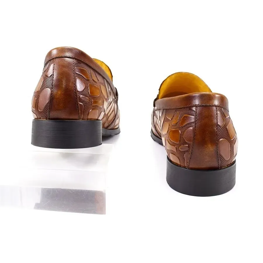 Exotic CrocLeather Stylish Slip On Loafers