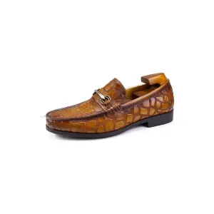 Exotic CrocLeather Stylish Slip On Loafers