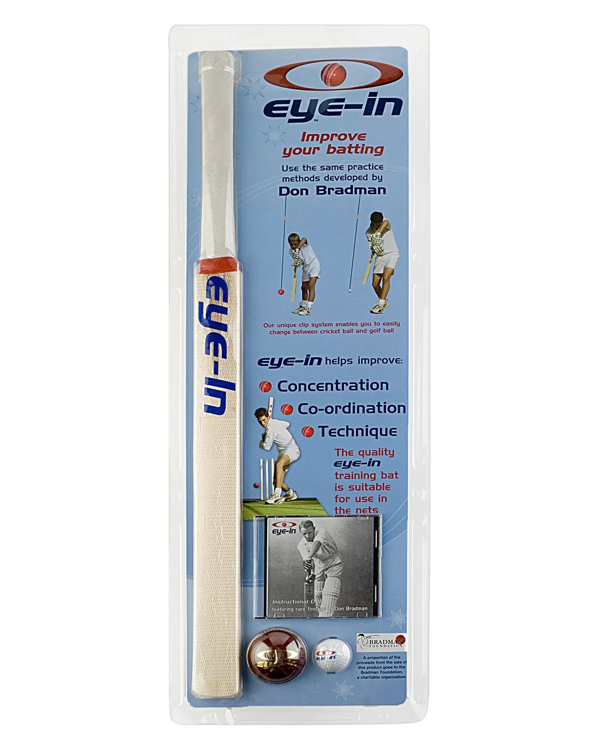 EYE-IN Technique CRICKET SET (Senior Bat DVD Ball)