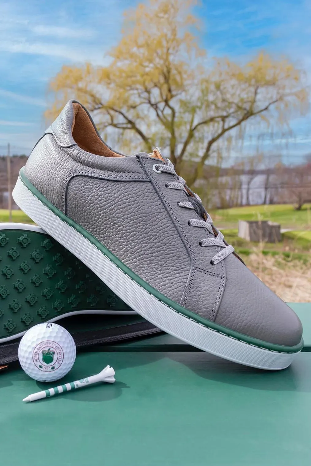 Fairway Casual Golf Sneaker in Grey by T.B. Phelps